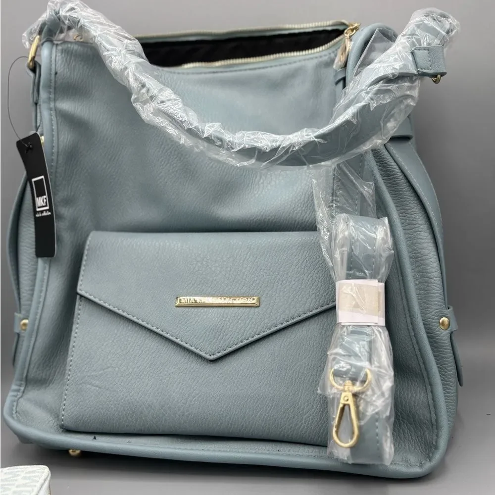 MKF Collection by Mia K Women's Blue Handbag and Wallet Set